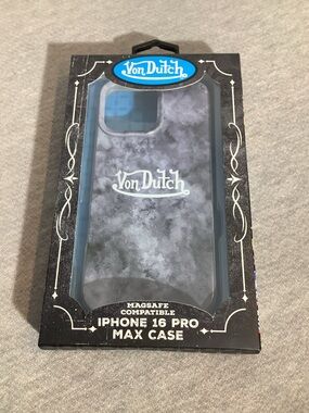 Von Dutch Gray Marble iPhone 16 Pro Max Case